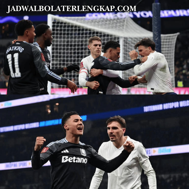 Aston Villa Singkirkan Tottenham 2-1 di Piala FA Putaran Ketiga