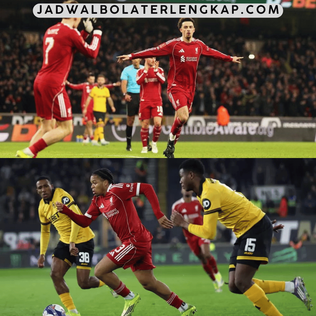 Hasil Pertandingan Piala FA Wolves vs Liverpool